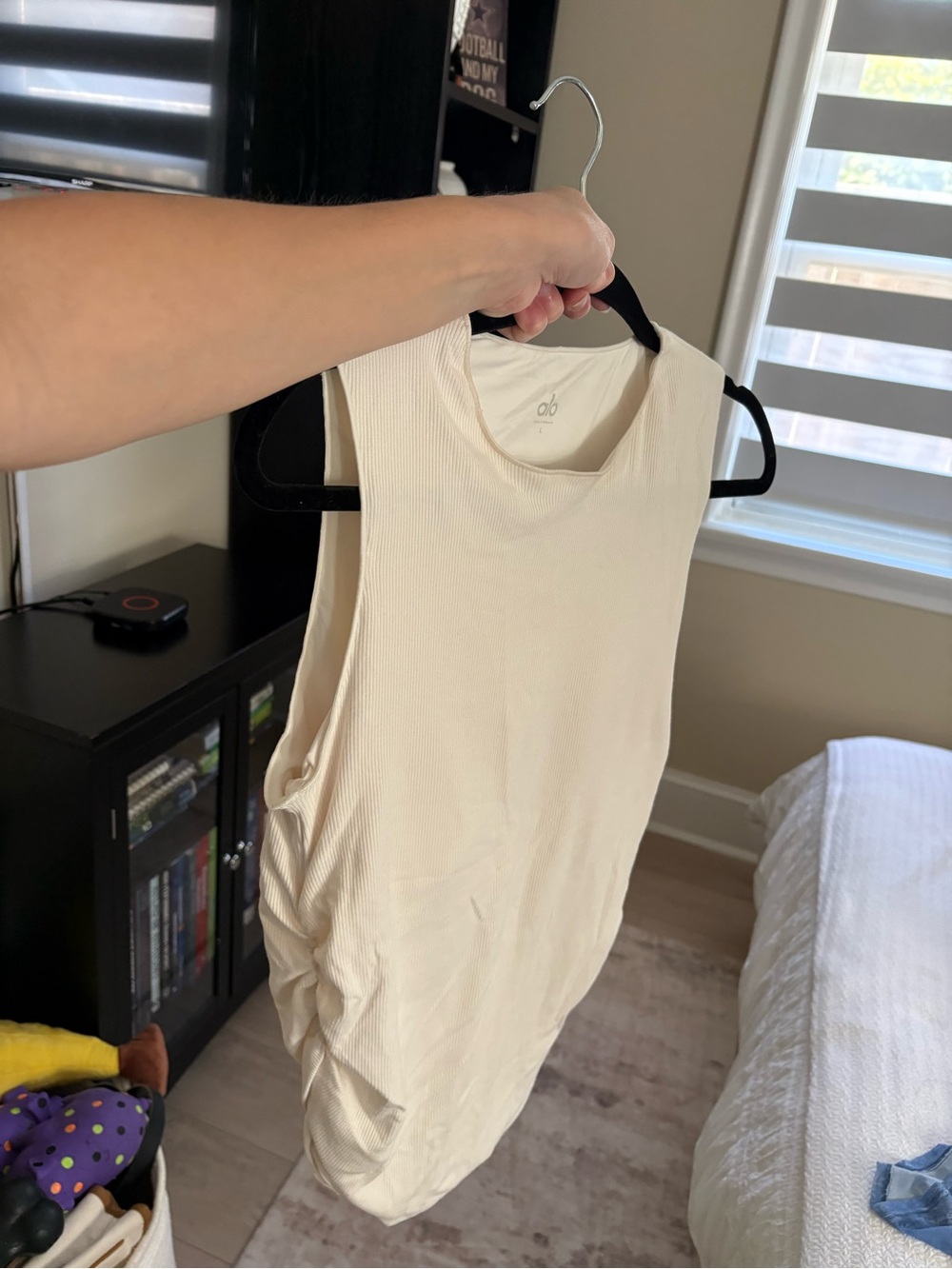 ALO Yoga Ribbed Sleeveless Tank Top — Cream